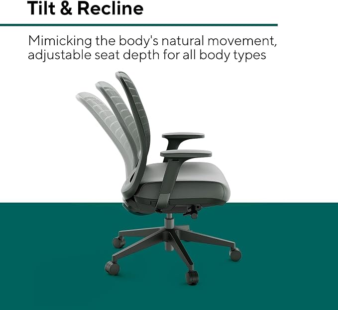 Workplace 2.0 Ergonomic Task Chair, Polyurethane, Black