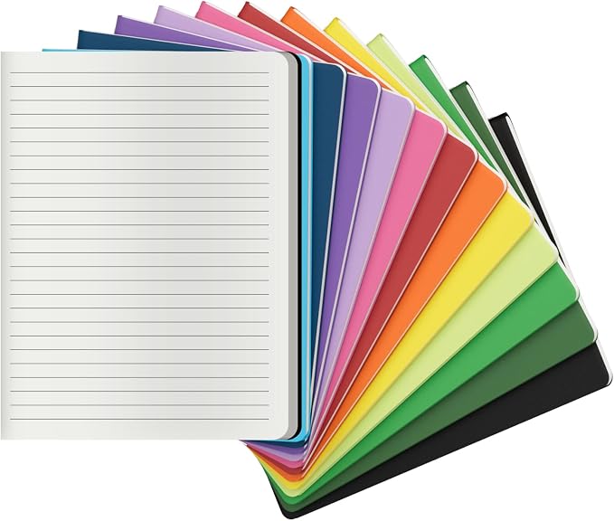 Large Colorful Notebook Journals Bulk, College Ruled, Lined Paper, 8.5x11 inch, 60 Pages, Journal Set for Travelers, Students and Office, Composition Diary Subject Notebooks Planner, 12 Pack