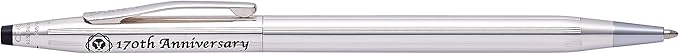 Cross Classic Century 170th Anniversary Sterling Silver Ballpoint Pen with Genuine Vintage Leather Cross Pouch