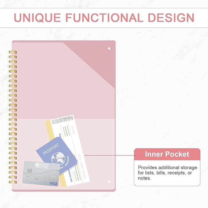 Undated Daily Planner with Hourly Schedule - One Page Per Day for Productivity, Goal Setting & Time Management, Flexible for Professionals & Students