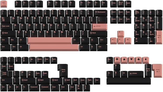 Guffercty kred Cherry Profile PBT Keycaps 156 Key Set, Oil Proof Fade Resistant Keycaps Fit 60%/65%/75%/80%/TKL/100% Mechanical Keyboard (Wasabi)