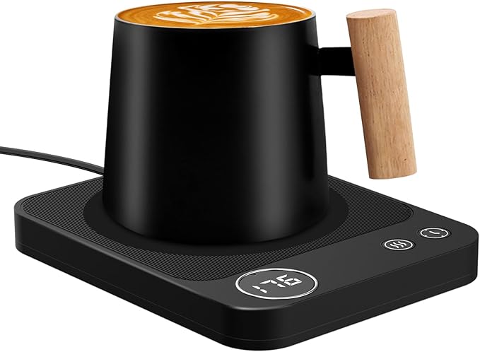 Mug Warmer, 3-Temperature Coffee Mug Warmer, Coffee Warmer with 2-12H Auto Shut Off, Electric Smart Mug Warmer for Desk Digital Display, Portable Coffee Cup Warmer for Milk Tea Hot Chocolate(No Cup)