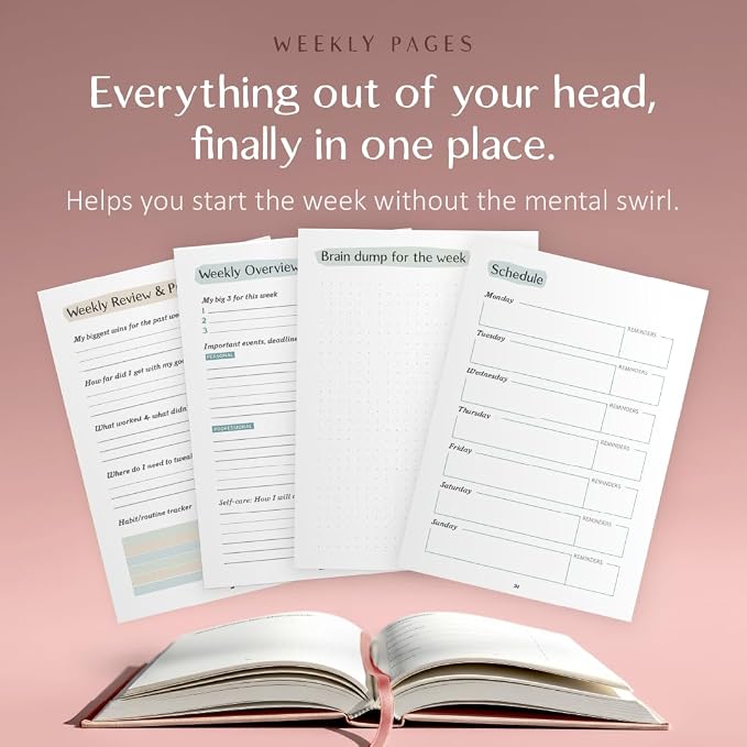 The ADHD Planner for Adults - Undated Daily & Weekly ADHD Journal for Disorganized People, 90 Days - Habit Tracker, Record Emotions & Mood - Academic Goals - Structure & Focus for Adults Brains