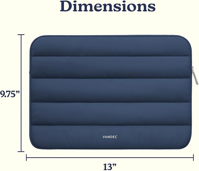 Vandel The Original Puffy Laptop Sleeve Case, 13-14 inch Laptop Sleeve Bag Case 13.3 Inch, Compatible with MacBook Air 13, Pro 14/13 iPad Pro 12.9, HP Dell ASUS, Computer Bag Cover