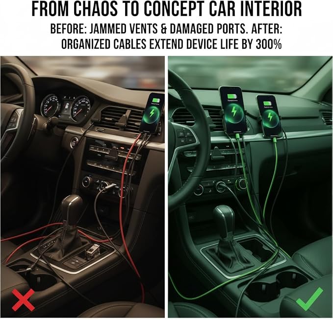 15 Pcs Car Trim Cable Clips, Wire Organizer for Vehicle Interior, No Adhesive Reusable Cord Holder for Phone Chargers, Dash Cams & More, Easy Installation