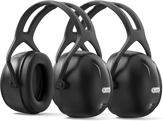 Ear Protection Earmuffs for Gun Range, 2 PACK SNR 35dB Hearing Protection Ear Muffs Noise Cancelling Headphones For Adult, Protective Ear Muff for Range Mowing Wood Work Monster Jam