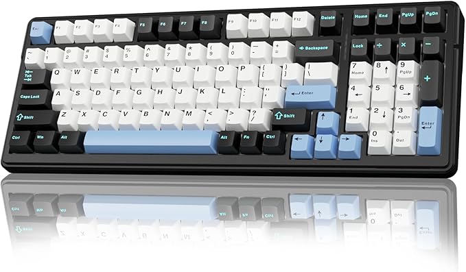 AULA F99 Wireless Mechanical Keyboard,Tri-Mode BT5.0/2.4GHz/USB-C Hot Swappable Custom Keyboard,Pre-lubed Linear Switches,RGB Backlit Gaming Keyboards for PC/Tablet/Xbox/PS4/PS5 (Renewed)