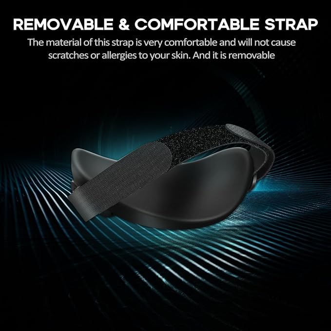 JIKIOU Advanced Ergonomic Right-Handed Gaming Wrist Rest for Mouse 2 Pack | Superior Support for Serious Gamers - Anti-Fatigue, Smooth Glide with the Adjustable Removable & Comfortable Strap, Black