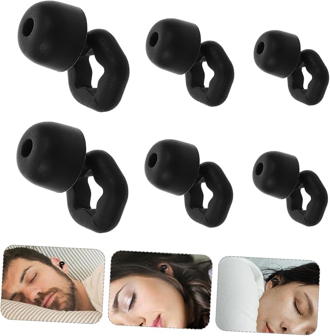 VALICLUD 3 Pairs Reusable Silicone Noise Cancelling Sleeping Comfortable Noise Reduction for Travel Concerts Swimming and Focus Multipurpose Hearing Protection