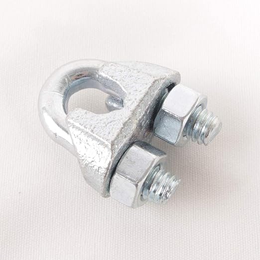 Wire Rope Clamp 1/4 inch 10 Pack Zinc Plated - Wire Rope Clip - Wire Cable Clamps
