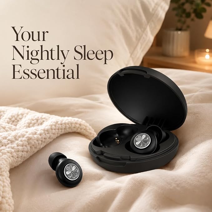 45dB Ear Plugs for Sleeping, Soft Silicone for Side Sleepers, 4 Sizes | Reusable soft silicone with XS/S/M/L sizes for side sleepers, concerts, flights and hotels; carrying case included.