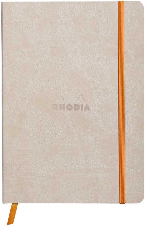 Rhodia Rhodiarama SoftCover Notebook - 80 Dots Sheets - 6 x 8 1/4 - Beige Cover