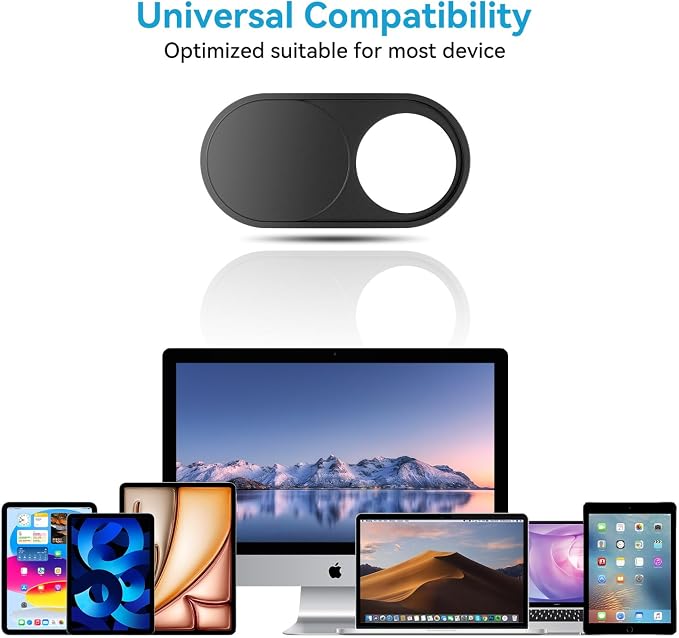 CloudValley Upgrade Webcam Camera Cover, [3-Pack] 0.027 inch Metal Camera Cover Slide for Mac, iPad, MacBook Pro, MacBook Air, Laptops, PC/Computer, Tablets, Web Blocker Protect Your Privacy