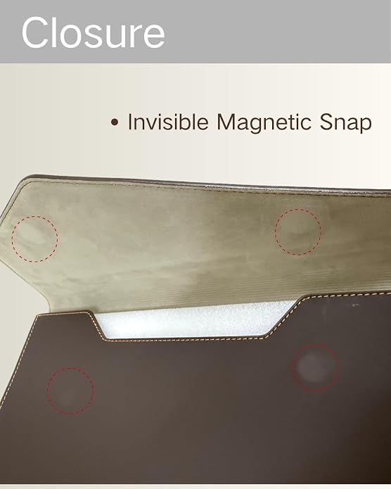 Carrier Bag Case Genuine Leather Portfolio Folder Document Organizer Laptop & Tablet,Folio Case for Men & Women
