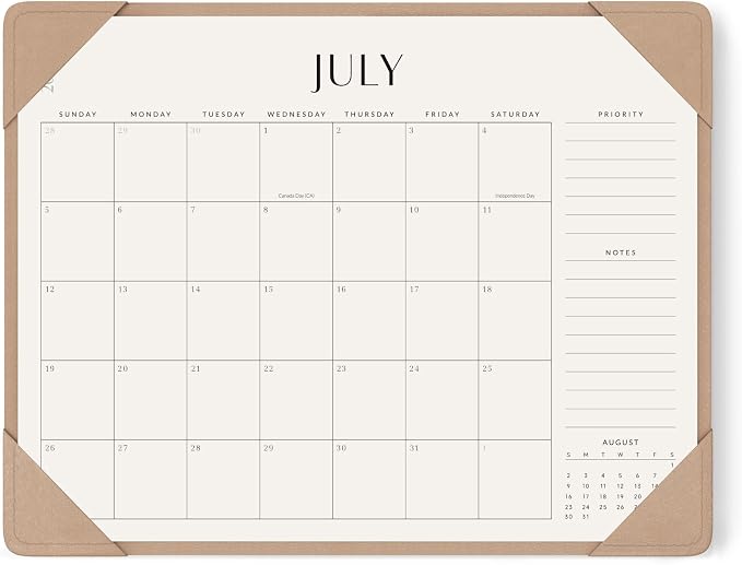 Jotsome Desk Calendar 2026 - 2027 with Desktop Mat, Large Desk Pad Calendar From July 2026 to December 2027 22x17 inch, Desk Blotter Calendar for Home Office and School, Easy Planning, Gift for the Holidays, Apricot