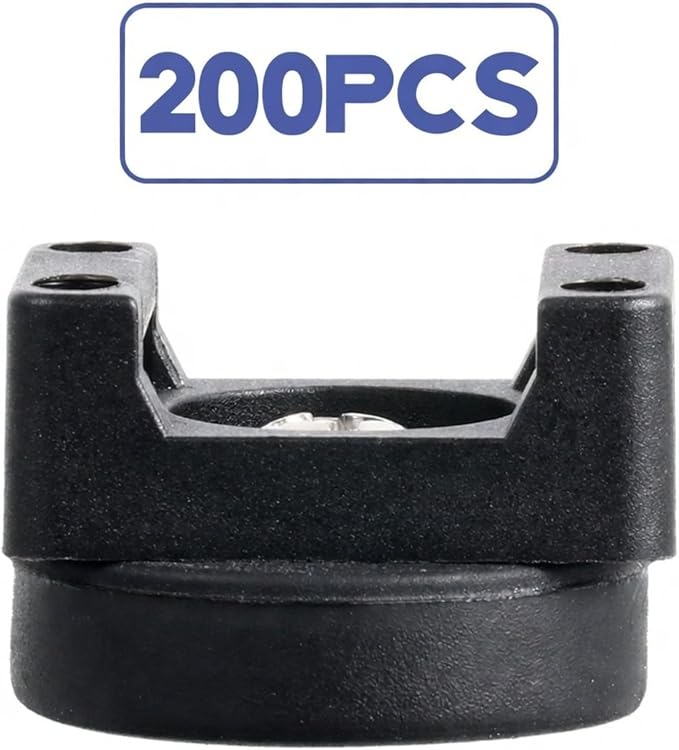 Yookeer 200 Pcs Magnetic Zip Tie Mount Base Black Magnetic Cable Clips Wire Holder Multipurpose Cable Ties Management Base Electrical Supplies for Wire (22 mm)