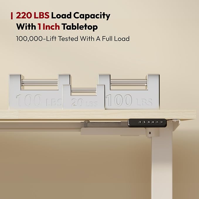 SANODESK L Shaped Standing Desk with Drawer, Adjustable Height Electric Corner Standing Desk, 63 x 55 inch Sit Stand Computer Table with Splice Board, Maple