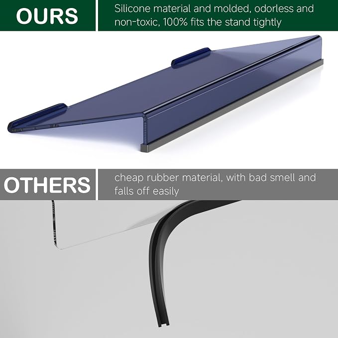 Computer Keyboard Stand Holder - Ergonomic Acrylic Keyboard Stand for Desktop Comfortable Keyboard Tray Riser with Silicone Anti-Slip Strip for Home School Office Desk Accessory, Black