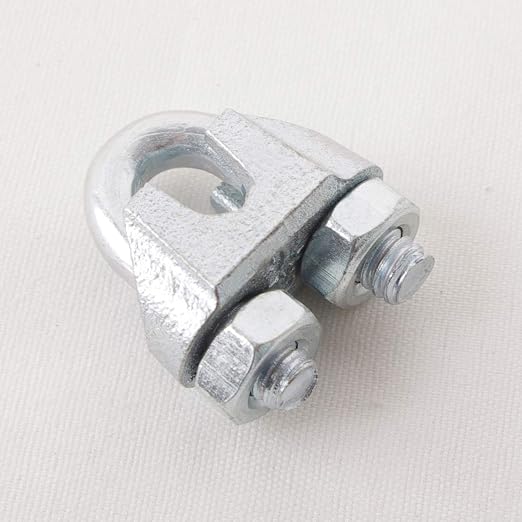 Wire Rope Clamp 3/16 inch 10 Pack Zinc Plated - Wire Rope Clip - Wire Cable Clamps