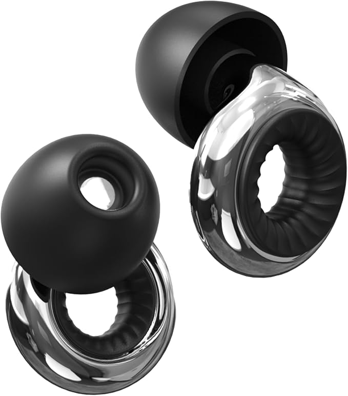 Ultra Thin Sleep Earplugs for Side Sleepers | 25dB Noise Reduction, Silicone, Reusable Hypoallergenic, For Sleeping, Travel, Work, Concerts, Portable Case
