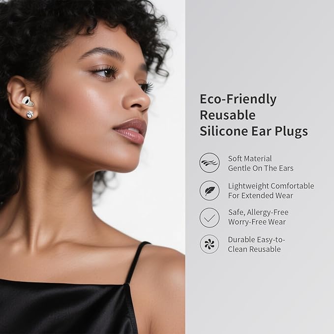 Plugsmotorcycle Ear Plugs for Sleeping Best for Concerts Noise-Canceling Earplugs Swimming for Kids Adjustable Ear Plugs Snoring Loud Reduce Earbplugs Classic Soft Silicone Protective Noise Reducer