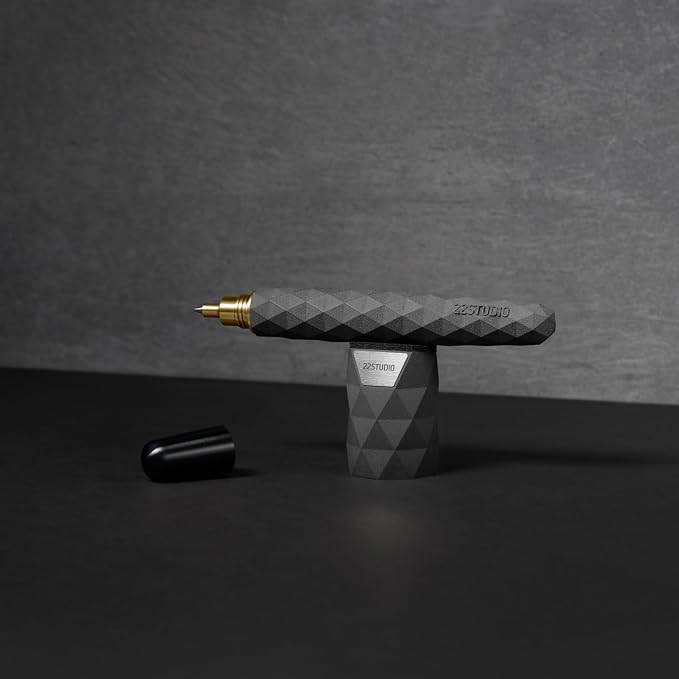 22STUDIO Polygon Rollerball Pens Gift Set| Luxury Smooth Writing Pen | Unique Design for Professionals & Collectors | Premium Office Stationery | Gift for Executives & Writers (Midnight)