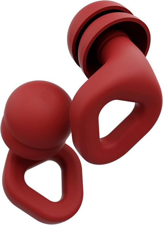Zenz Unwind Pro Ear Plugs for Sleeping Noise Reduction – Soft Silicone Reusable Earplugs for Sleep, Focus & Work – 35dB Noise Reduction with Storage Case – XS/S/M/L Eartips (Fiery Red, One Size)
