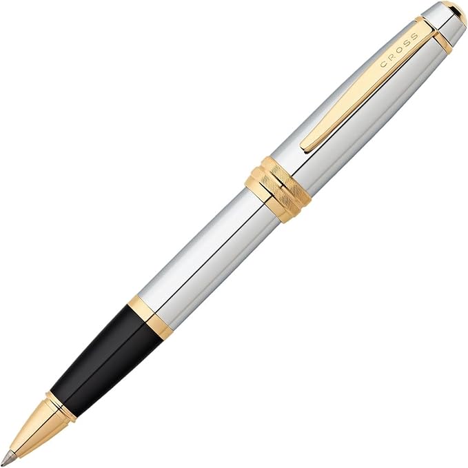 Cross Bailey Refillable Rollerball Pen Presented in a Premium Gift Box - Medium Point, Black Ink, Medalist