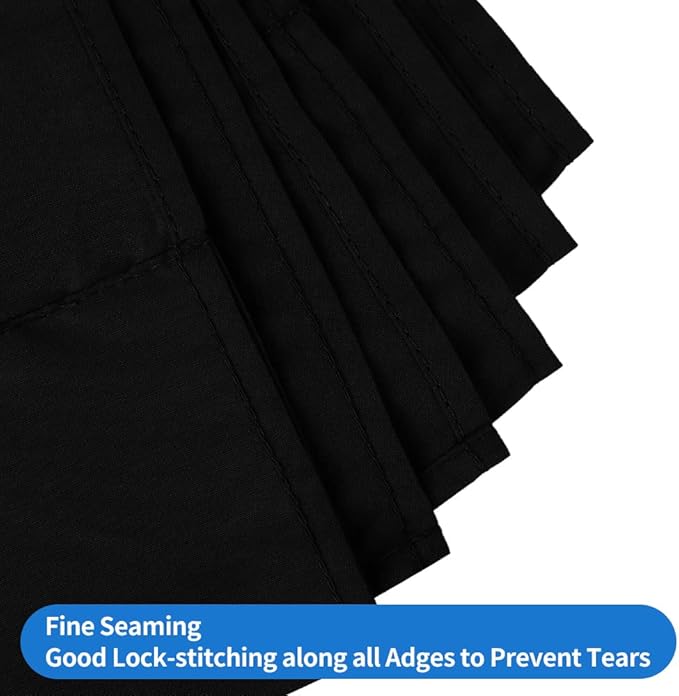 HEMMOTOP Black Backdrop Background, 10x12 ft Black Backdrop Screen for Photography, Seamless White Photography Backdrop Background for Photo Video Studio (Backdrop only)