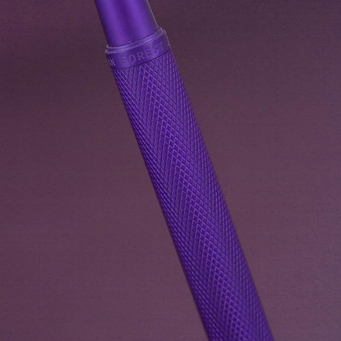 Asvine Purple Forest Fountain Pen Extra Fine Nib Classic Design with Converter and Metal Pen Case Set