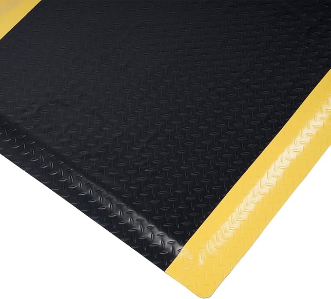 Nisorpa Anti Fatigue Mats Industrial 2' x 7' Ergonomic Standing Mat 15/16" Extra Thick Shop Floor Mat Kitchen Mats Heavy Duty Commercial Diamond Plate Support for Leg & Back Pain