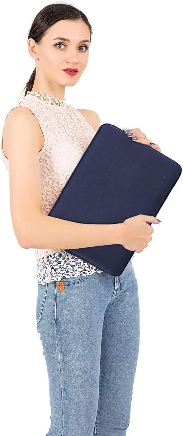 MOSISO Laptop Case 15 inch, 15 inch Laptop Sleeve Bag Compatible with MacBook Air M5 A3448 M4 A3241 M3 A3114 M2 A2941 2026-2023, Dell XPS, Neoprene Computer Sleeve Bag with Small Case, Navy Blue