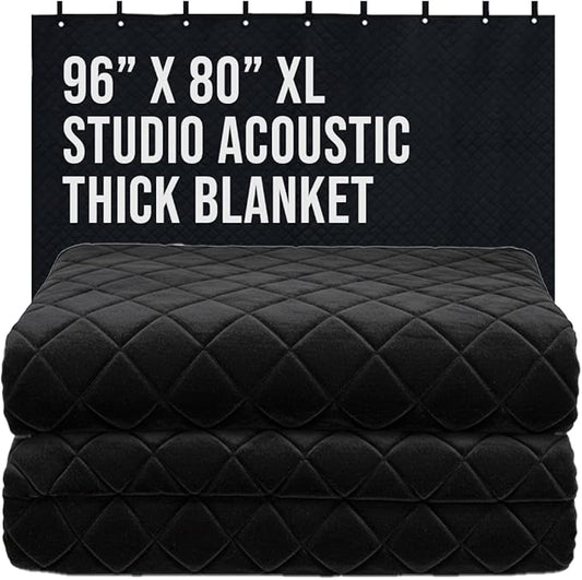 Boxer BoxerTools Studio Thicker Sound Dampening Blanket 80" x 96" Light Blocker, Moving Blanket, General Indoor/Outdoor Use, 14lbs Each