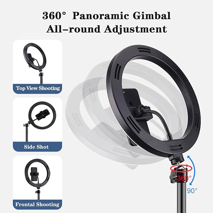 Selfie Ring Light with 3 Light Modes and 10 Brightness Levels USB Powered Mini LED Fill Light for YouTube/TIK Tok/Phone/Live Stream/Makeup Shooting/Zoom Meetings