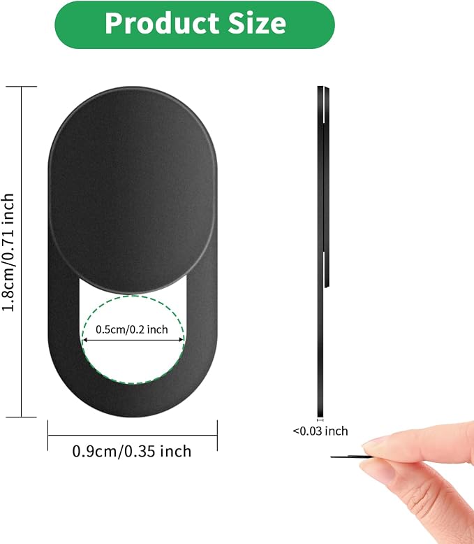 [25 Pack] Laptop Camera Cover Slide, Ultra-Thin Webcam Cover Compatible with Camera for MacBook,Laptop,PC,Computer,iMac,iPad. 0.022in Thick Web Blocker Protect Your Privacy and Security
