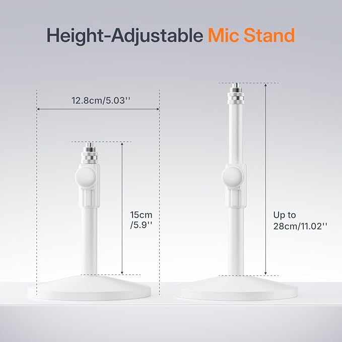 MAONO PD200W Hybrid Wireless Podcast Equipment Bundle for 2, XLR USB Dynamic Microphone Kit with 2 Desktop Stand, Software, Noise Cancellation, for Co-hosted, Podcasting, Content Creation,White