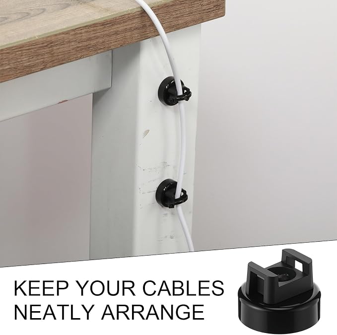 Yookeer 36 Pieces Magnet Zip Tie Mount 22 mm Heavy-duty Magnetic Zip Tie Mounts 22LBS Strong Multipurpose Wire Cable Holder Mount for Home Office Wire Management Marine Electrical Wiring