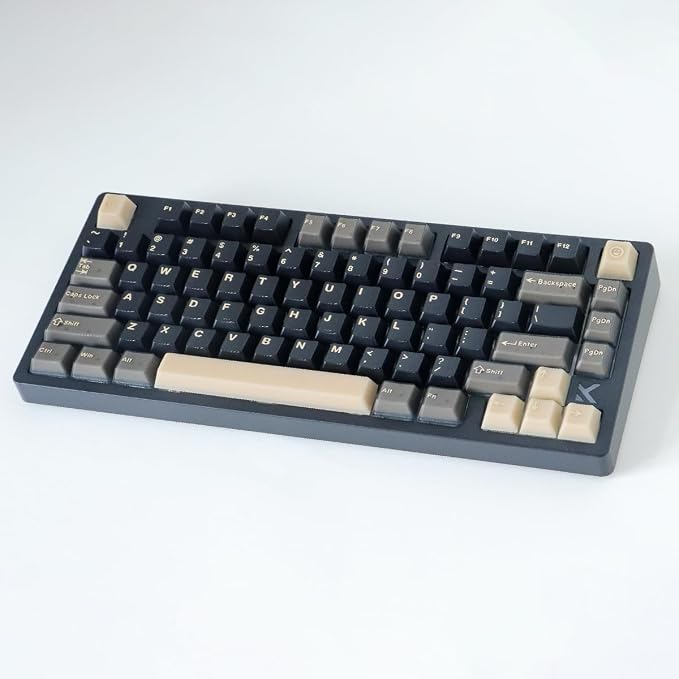 Tsungup Black Translucent Custom Keycaps,163 Keys Double Shot PBT Keycaps,Cherry Profile Key Caps Keyboard Keycap Set for Cherry MX Switches Mechanical Keyboard(Black)