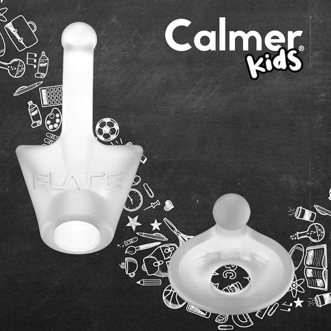 Flare Calmer Kids | Ear Plugs Alternative | Daily Noise Relief | Sound Sensitivity | Stress Relief | No Muffling | Improve Wellbeing | Comfy, Reusable, Soft Silicone Earplugs | Earplugs | Translucent