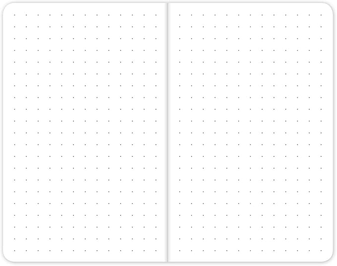 Elan Publishing Company Field Notebook/Pocket Journal - 3.5"x5.5" - Black - Dot Graph Memo Book - Pack of 5