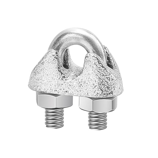 100 pcs 1/8" M3 Wire Rope Clip Cable Clamps Galvanized high Quality Steel Material, U-Bolt Saddle Fasteners - can be Used for Tent Ropes, Wire Ropes, Wire and Cable, clotheslines