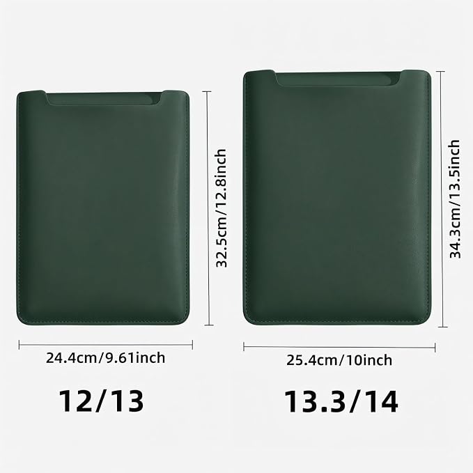13Inch Laptop Sleeve Case Compatible with MacBook Air 13 M3 M2 M1 / MacBook Pro 13Inch, MacBook Neo Case, Surface Pro 12-3,iPad Pro/Air 13 Dell HP ASUS(Green)