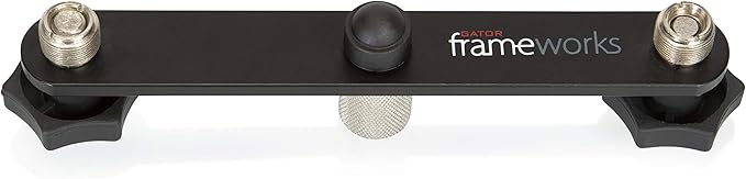 Gator Frameworks 1-to-2 Mic Mount Bar with Standard 5/8-Inch Thread Suitable for Most Microphone Stands Boom Arms (GFWMIC1TO2)