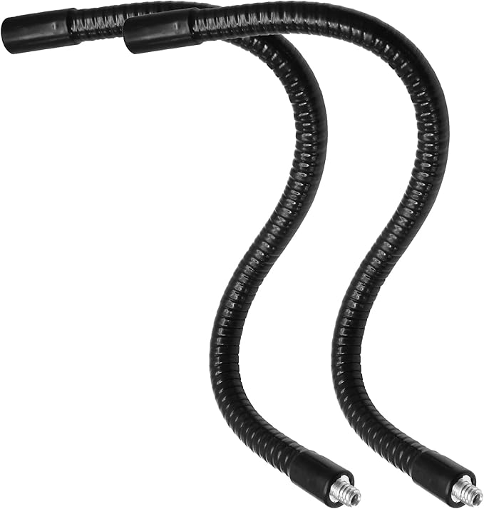 12" Gooseneck Tube Extension Holder,1/4"-20 Female to Male Thread Metal Universal Hose Flexible Arm for Phone Action Camera Microphone(2 PCS)