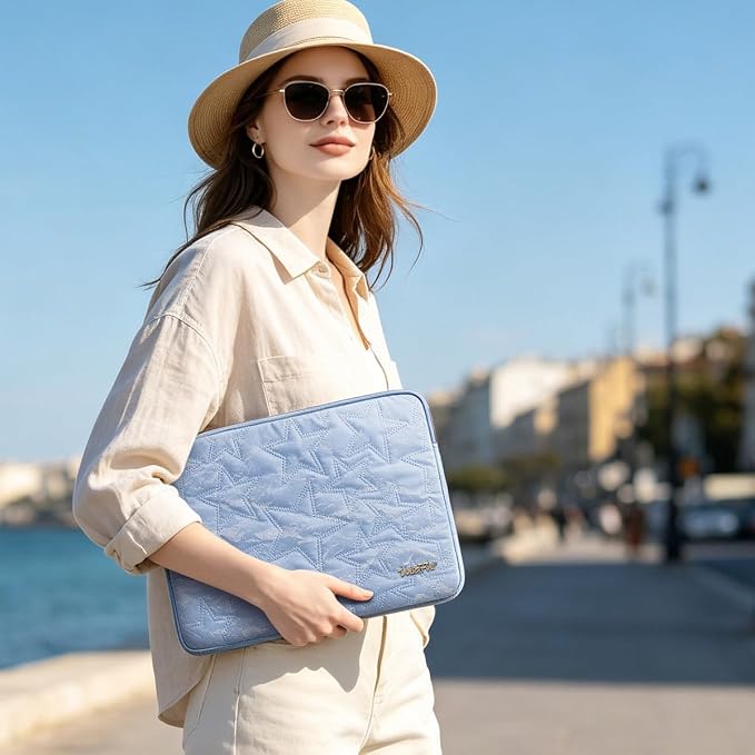 13 inch Laptop Sleeve Case for MacBook Air 13 M5/M4, 13" MacBook Neo/Pro, 13" Surface Laptop 7, 13" Latitude 5350/7350, 13.4" XPS 13, 13" ThinkPad L13 Gen 5, HP Notebook Bag Cover, Sky blue
