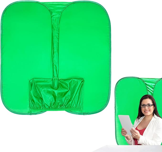 Streaming Green Screen Chair | Reversible Photography Backdrop, Portable Soft Fabric, Compact Foldable Sheet | Perfect Webcam Video Setup, Live Broadcast, Streaming, Video Conferencing, Content