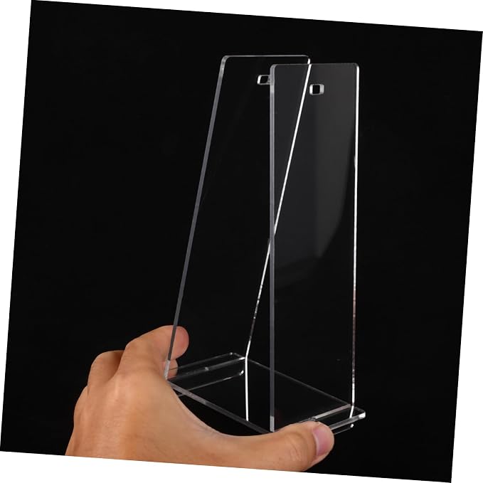 Transparent Acrylic Desk Calendar Stand Flip Calendar Holder Rack Stylish Compact Tabletop Calendar Display for Home Office Decor