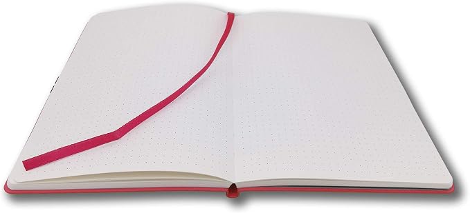 Softcover Bullet Notebook Journal, Dotted/Dot Grid, A5, 5.8x8.3 Inches, Premium Faux Leather, Creamy Thick Paper, Sewn Bound, Elastic Band, Inner Pocket, Pen Loop, Lays Flat, Green