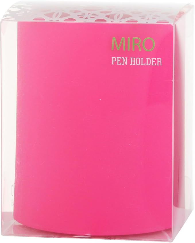 Hot Pink Pen Holder for Desk, 4x3 Inch | Modern Makeup Brush Holder, Desk Accessories, Desk Organizer & Decor, For Women Office, Multiple Colors Available