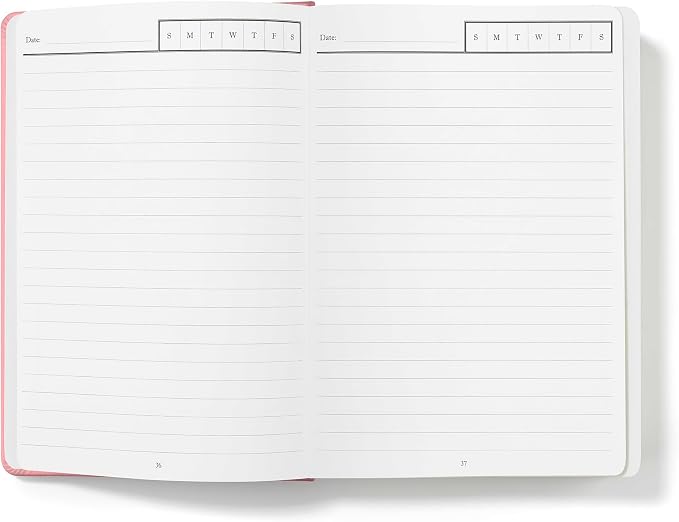 Wykeham's Executive 2026 Undated Daily Journal Planner – Customization Available (Rose, 8.5"×5.5")